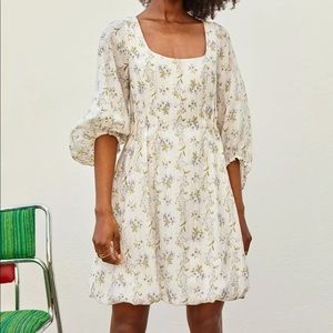 H&M Brock Collection White Floral Dress